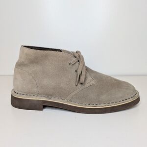 Clarks Acre Bridge taupe suede desert ankle boots lace up womens size 6.5